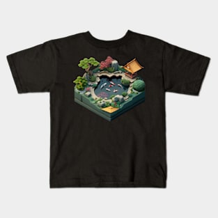 Isometric Zen Garden Kids T-Shirt